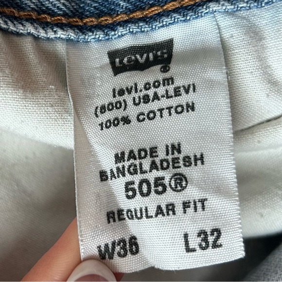 Levi's Men's Blue Jeans 505 regular fit - Picture 7 of 9